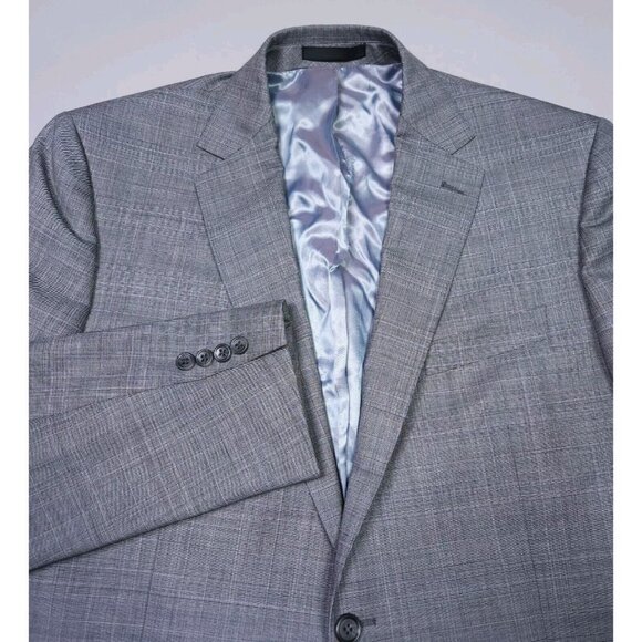 Paul Betenly Thomas Grey Suit Jacket Lanificio Filarte Wool Luxury Designer 42R